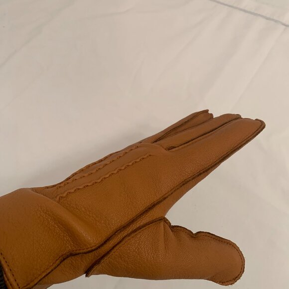 Club Monaco golden brown,leather gloves - Picture 7 of 7